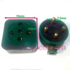 Phích và ổ cắm 4 chân điện 3 pha 25A